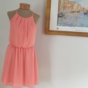 Flowy peach summer dress